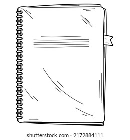 school notebook supply sketch icon