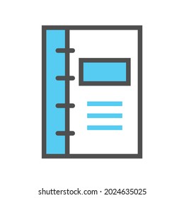 school notebook vector illustration on white background