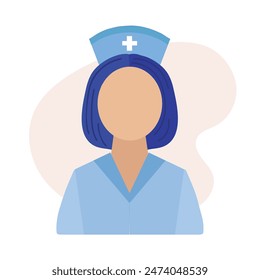 School nurse icon clipart avatar logtotype isolated vector illustration