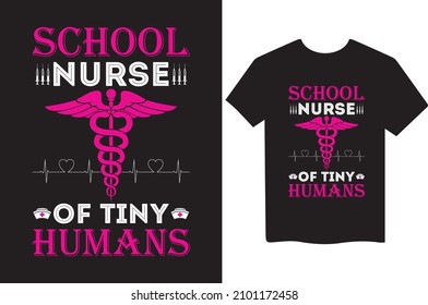 School Nurse T-shirt Design Vector Illustration