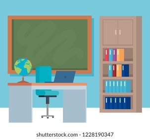 School objects and furniture design