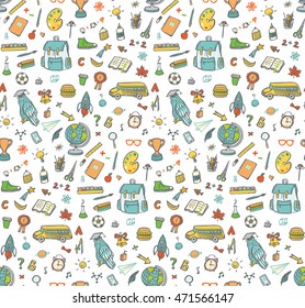 school objects pattern