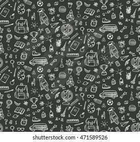 school objects pattern