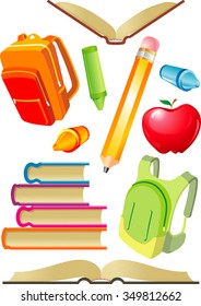 School Objects-Set of back to school elements