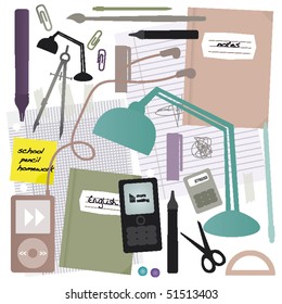 School and office products in vector