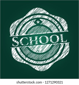 School on chalkboard