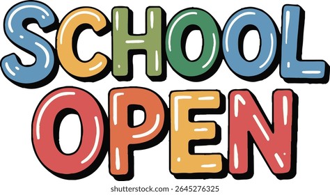 Schule Open-Text-Schriftdesign Kunst