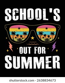 school our for summer , summer t shirt design print
