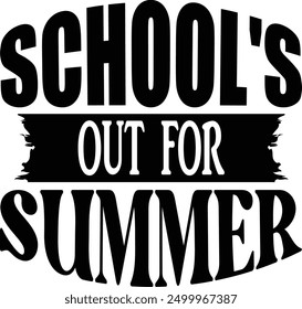 school out for summer t-shirt design, Back To School Typography T-Shirt Design, New vector t-shirt designs, illustration design, school t-shirt design, School Concept Vector.