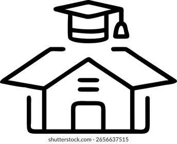A school outline logo design