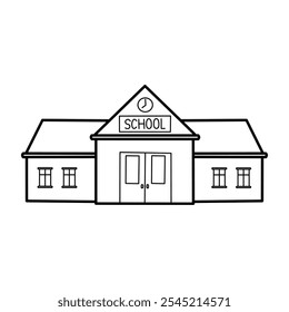 esboço da escola Em fundo branco