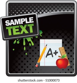 school paper black halftone grungy ad