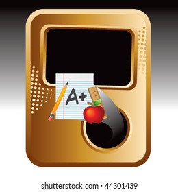 school paper bronze halftone template