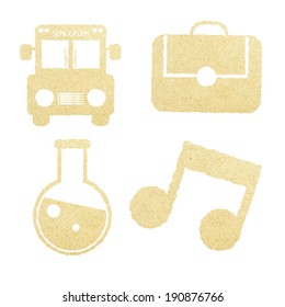 School Paper and Education Icons