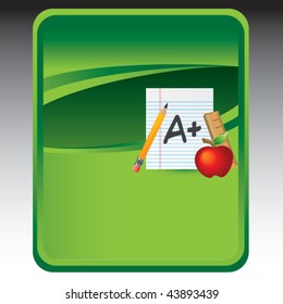 fondo verde de papel escolar