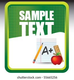 school paper green banner