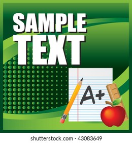 school paper green halftone template