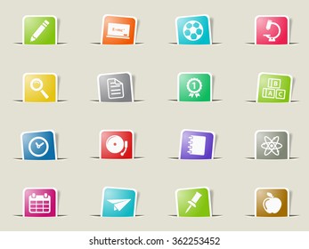 School paper icons for web