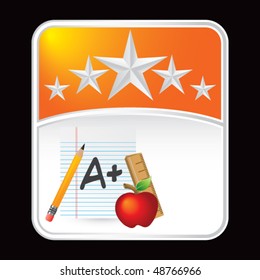 school paper orange star background