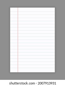 School paper in realistic style. Back to school concept.