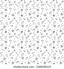School pattern. Back to school. Doodle school background. Seamless school vector illustration