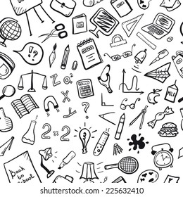 School pattern black and white