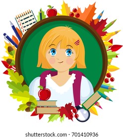 School pattern, school board, schoolgirl