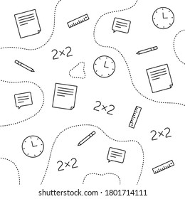 School pattern. Study line elements