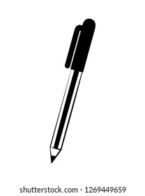 school pen doodle on white background