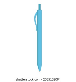 School pen icon cartoon vector. Stationery pencil. Brush design