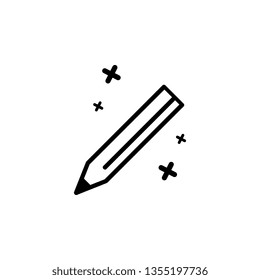 School pen icon, vector. Mobile concept and web apps illustration. Thin line icon for website design and development, app development. Premium icon