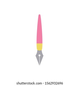 school pen ink flat style icon vector illustration design