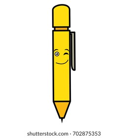 school pen kawaii character