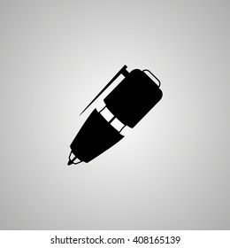 School pen sign icon solid