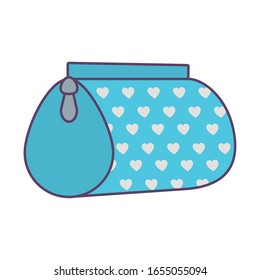 School pencil case line and fill style icon design, Eduaction class lesson knowledge preschooler study learning classroom and primary theme Vector illustration