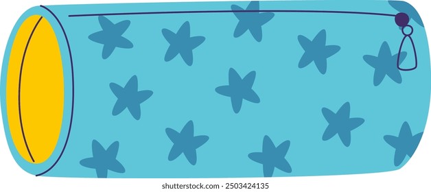 School Pencil Case With Stars Vector Illustration