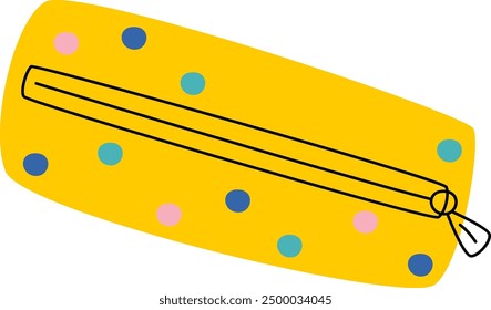 School Pencil Case Vector Illustration