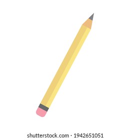 school pencil on white background