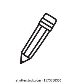 school pencil write supply icon on white background vector illustration