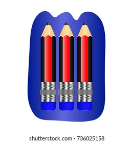 School pencils in a frame for your design

