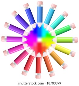 school pencils in vector