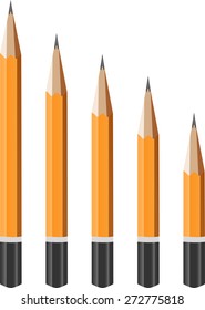 School pencils. Vector illustration