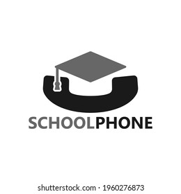 School phone call logo template design