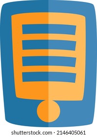 Teléfono escolar, ilustración, vector sobre fondo blanco.
