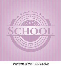 School pink emblem
