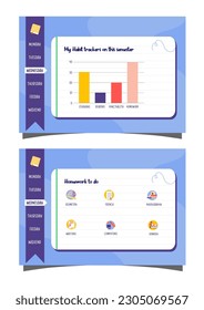 School planner book for students for managing their plan of study to get high awards in their schools
