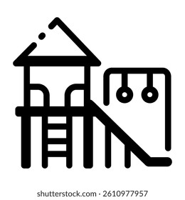 School playground icon in a linear style 

