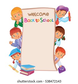 School poster with young children in carnival clothing
