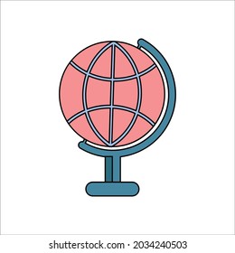 school practice tools fill line icon illustration