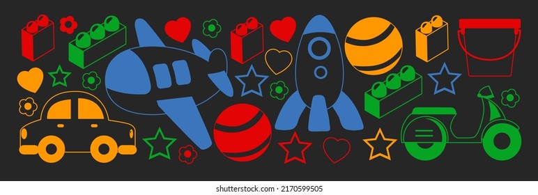 School, preschool, education. Creativity and imagination. Little children online education, e-learning.